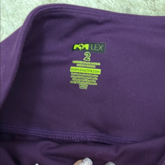 🏋️♀️POPFLEX Purple and Black Leggings - Picture 3 of 4